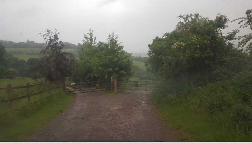 View of our holding at Pipley Bottom Farm in the winter